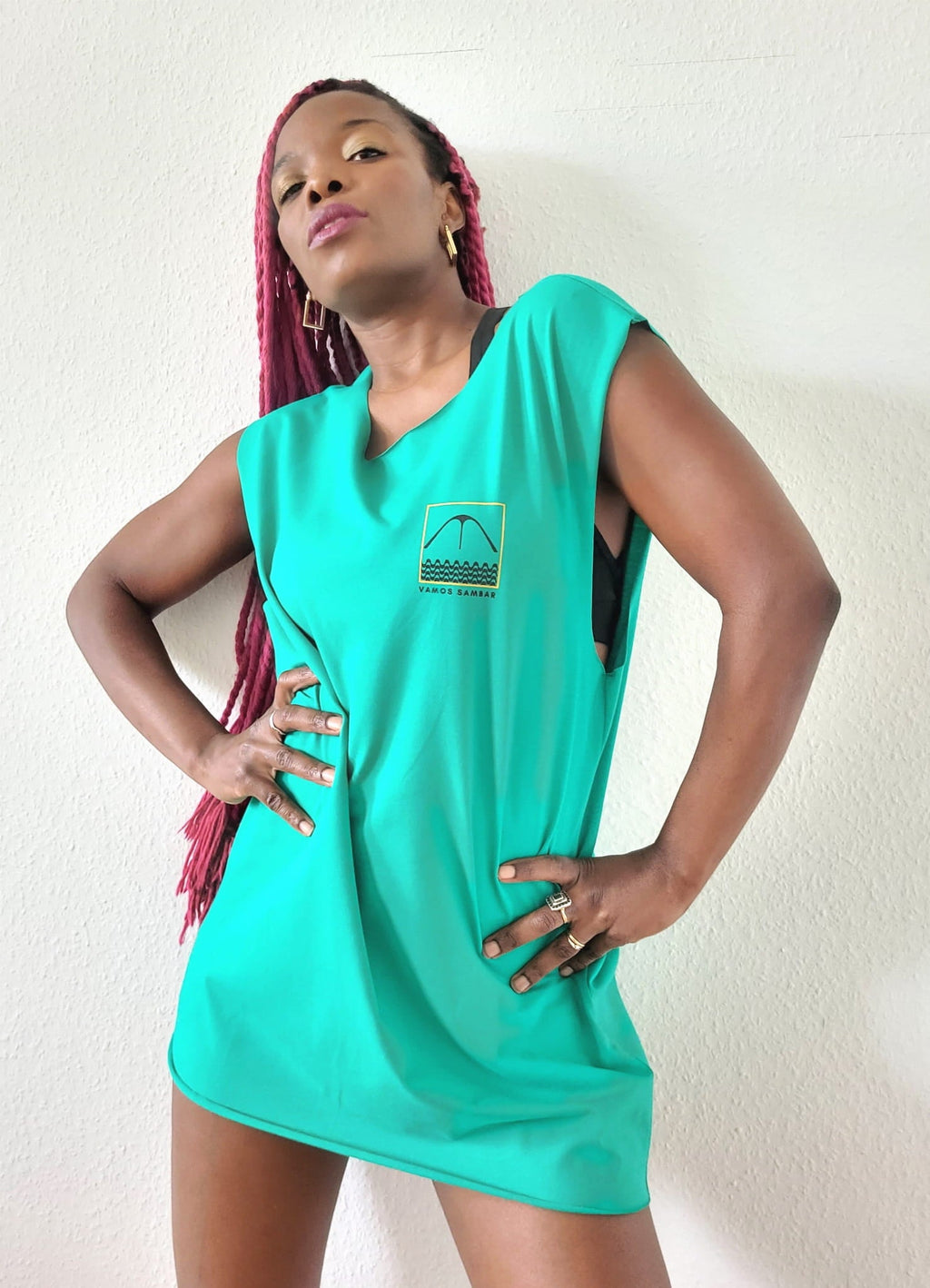 Sleeveless T-shirt SAPUCAI Green
