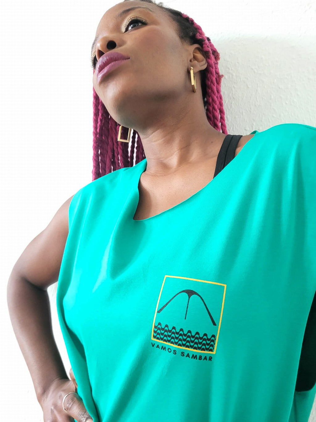 Sleeveless T-shirt SAPUCAI Green